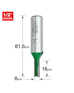 C005X1/2TC - Two Flute Cutter 6mm diameter