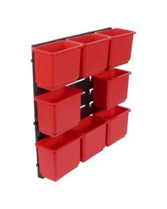 MS/P/RACK/8 - Pro Storage Wall Rack with 8 Medium Bins