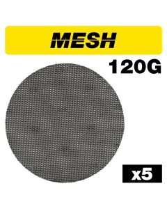 AB/225/120M - Mesh Random Orbital Sanding Disc 5pc 225mm 120 grit