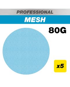 AB/225/80P - 225mm 80G Pro Mesh Drywall Sanding Disc, 5 Pack