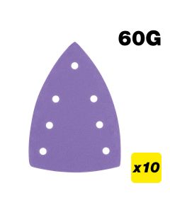AB/DET1/60Z - 100 x 150mm 7-Hole 60G Detail Sanding Pad, 10 Pack
