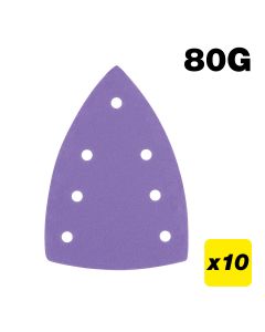 AB/DET1/80Z - 100 x 150mm 7-Hole 80G Detail Sanding Pad, 10 Pack