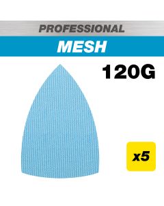 AB/DET/120P - 100 x 150mm 120G Pro Mesh Detail Sanding Pad, 5 Pack