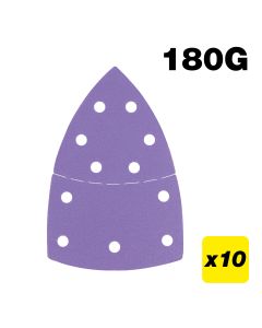 AB/DET/180A - 100 x 150mm 11-Hole 180G Detail Sanding Pad, 10 Pack