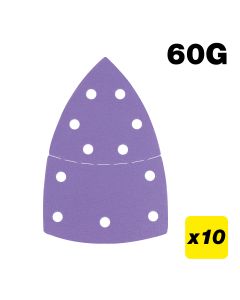 AB/DET/60Z - 100 x 150mm 11-Hole 60G Detail Sanding Pad, 10 Pack