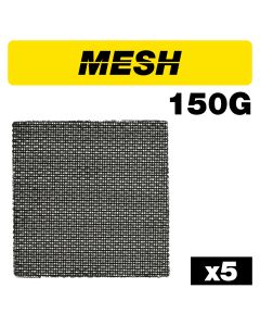 AB/QTR/150M - Mesh 1/4 Sanding Sheet 5pc 115mm x 115mm 150 grit