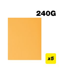 AB/S230/240A - 230 x 280mm 240 Grit Aluminium Oxide Sanding Sheets, 5 Pack