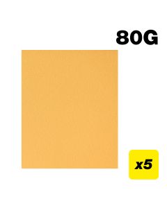 AB/S230/80A - 230 x 280mm 80 Grit Aluminium Oxide Sanding Sheets, 5 Pack