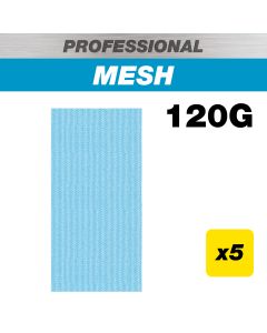 AB/THD/120P - 93 x 185mm 120G Pro Mesh Third Sheet Sanding Pad, 5 Pack