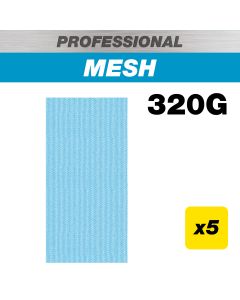 AB/THD/320P - 93 x 185mm 320G Pro Mesh Third Sheet Sanding Pad, 5 Pack
