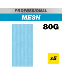 AB/THD/80P - 93 x 185mm 80G Pro Mesh Third Sheet Sanding Pad, 5 Pack