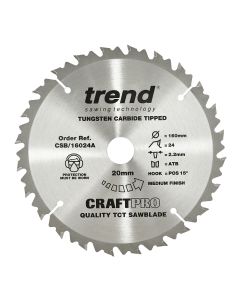 CSB/16024A - Craft saw blade 160mm x 24 teeth x 20mm