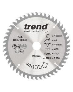 CSB/16248 - Trend Wood Cordless Circular Saw Blade 162mm x 20mm x 48T