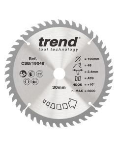 CSB/19048 - Trend Wood Circular Saw Blade 190mm x 30mm x 48T