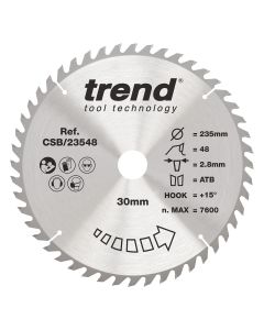 CSB/23548 - Trend Wood Circular Saw Blade 235mm x 30mm x 48T
