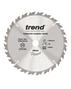 CSB/30024 - Trend Wood Circular Saw Blade 300mm x 30mm x 24T