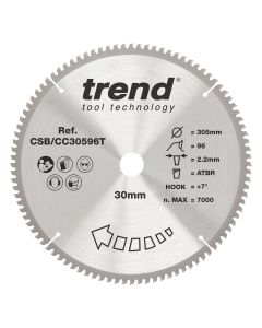 CSB/CC30596T - Trend Wood Cordless ATBR Mitre Saw Blade 305mm x 30mm x 96T