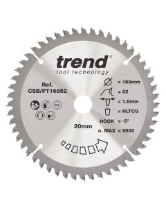 CSB/PT16852 - Trend Laminate/HPL Circular Saw Blade 168mm x 20mm x 52T