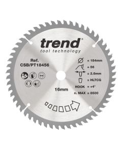 CSB/PT18456 - Trend Laminate/HPL Circular Saw Blade 184mm x 16mm x 56T