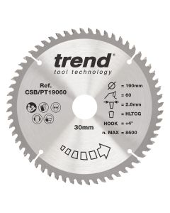 CSB/PT19060 - Trend Laminate/HPL Circular Saw Blade 190mm x 30mm x 60T