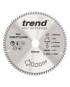 CSB/PT25480 - Trend Laminate/HPL Circular Saw Blade 254mm x 30mm x 80T