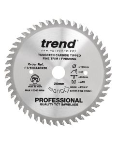 FT/165X48X20 - Saw blade fine trim 165mm x 48 teeth x 20mm