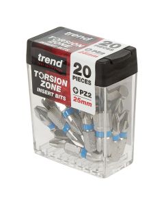 QR/IPZ2/20 - Quick Release Pozi 25mm Insert Bits 20 Pack