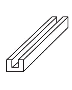 WP-WRT/62 - Table top back fence extrusion WRT