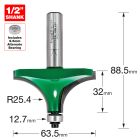 C079BX1/2TC - Rounding over 25.4mm radius x 32mm cut