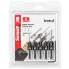 SNAP/CS/SET - Trend Snappy 5 piece countersink set - makes pilot holes and countersinks in one go for faster, professional finishes. For No4 to No12 gauge screws